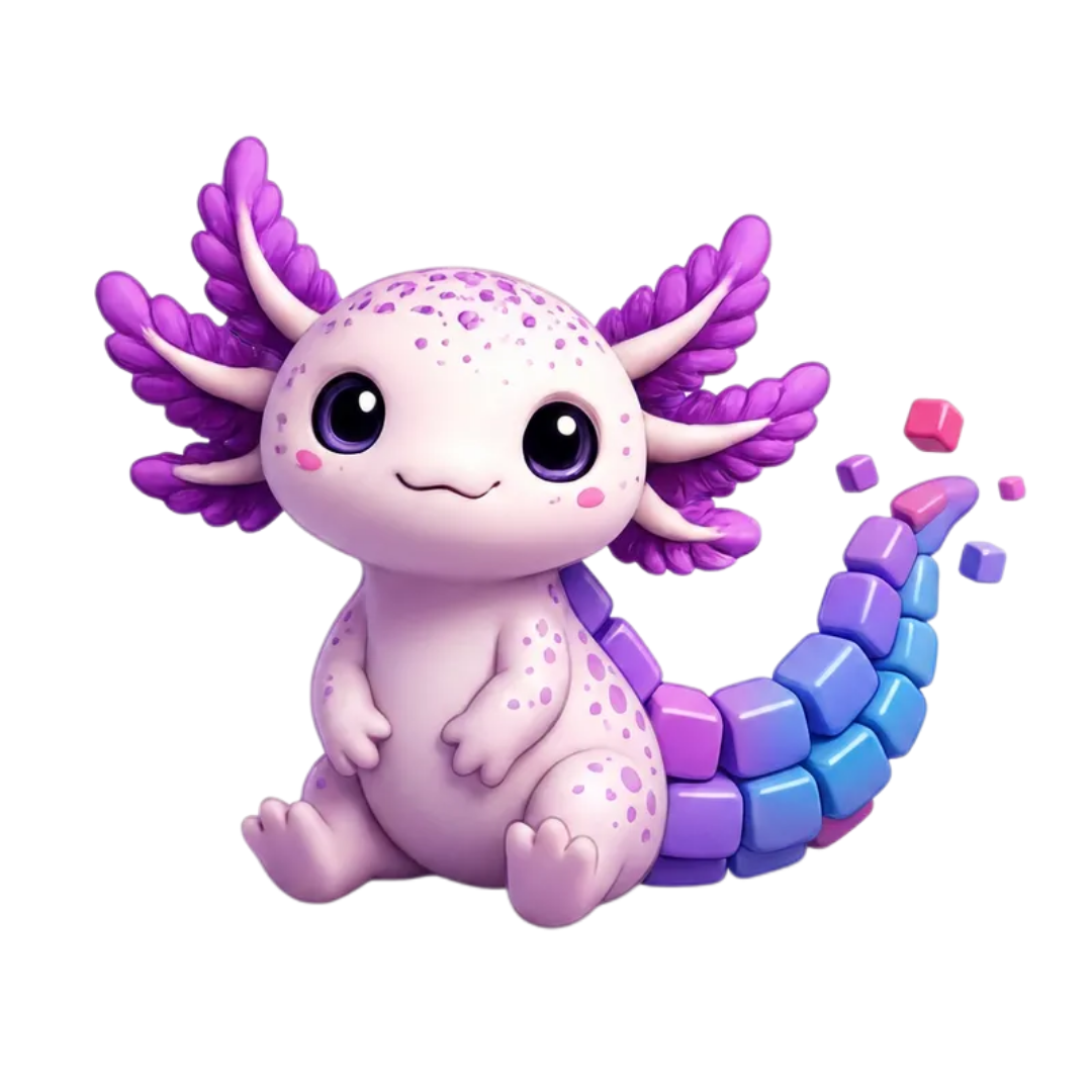 Axo the axolotl, the HR BLOX assistant